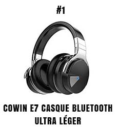 Cowin E7 casque Bluetooth ultra léger