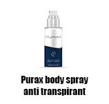 Purax body spray anti transpirant