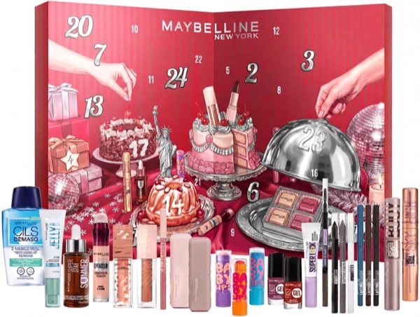 Calendrier de l'Avent maquillage Maybelline New York 2026 et ses 24 produits