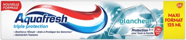 Tube de dentifrice Aquafresh Triple Protection Blancheur 125 ml
