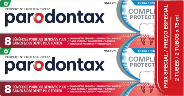 Deux tubes de dentifrice Parodontax Complete Protection