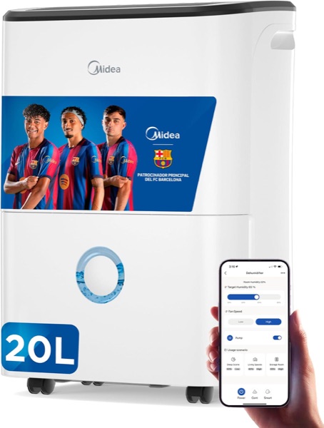 Déshumidificateur MIDEA 20 litres blanc pilotable par application