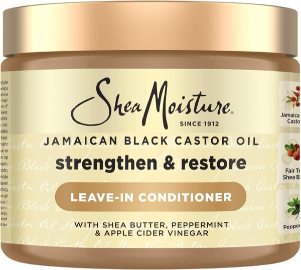 Flacon SheaMoisture Strengthen and Restore à l'huile de ricin noire de Jamaïque