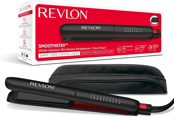 Lisseur Revlon SmoothStay noir à plaques de 25 mm