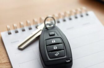 Clés de voiture neuves posées sur un calendrier de bureau