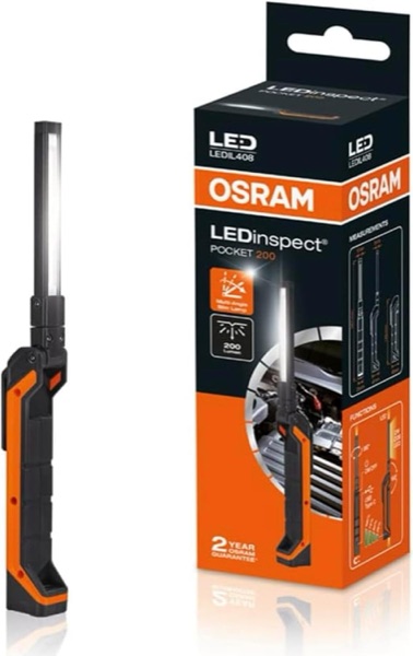 Lampe d'inspection LED Osram LEDinspect POCKET200 noire et orange