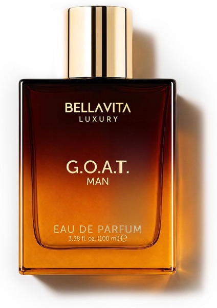 Flacon de l'eau de parfum Bellavita Luxury G.O.A.T. pour homme