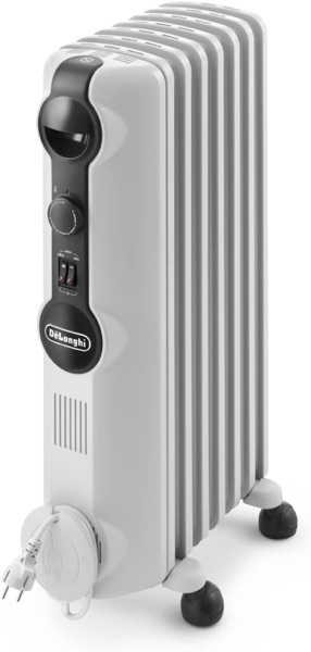 Radiateur à bain d'huile mobile De'Longhi Radia S 7 éléments sur roulettes