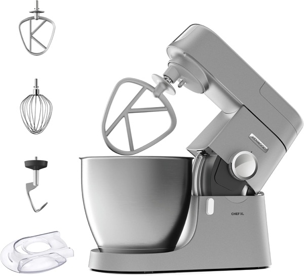 Robot pâtissier Kenwood Chef XL argenté avec son grand bol en inox