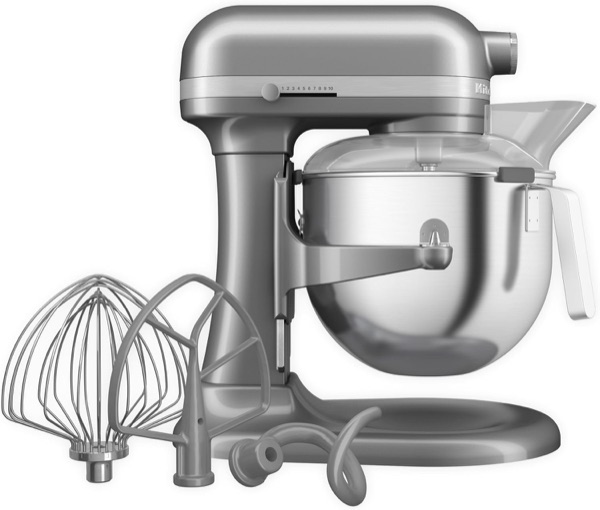 Robot pâtissier KitchenAid Professionnel gris argent à bol relevable