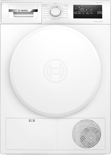 Sèche-linge pompe à chaleur Bosch WTH8300DFR Série 4 blanc, 8 kg