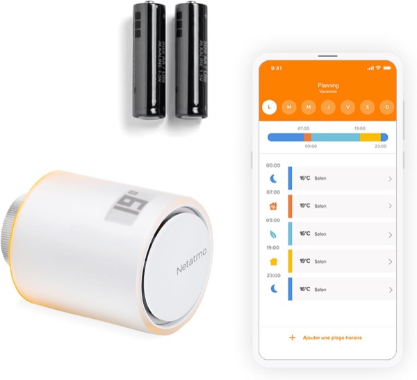 Tête thermostatique connectée Netatmo pour radiateur à eau chaude