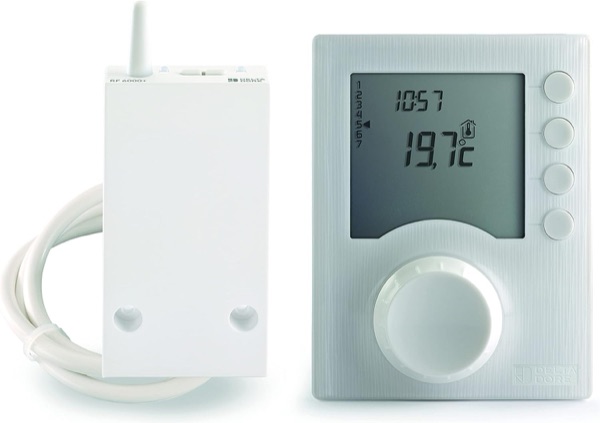 Thermostat programmable sans fil Delta Dore Tybox 137+ blanc