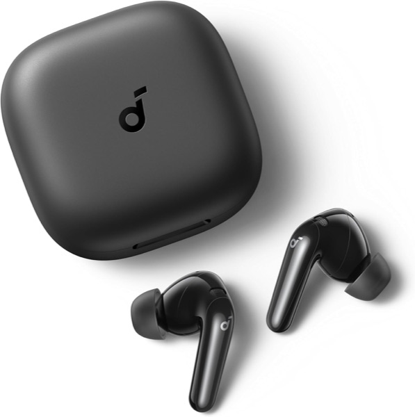 Écouteurs sans fil Soundcore P31i et leur boîtier de charge