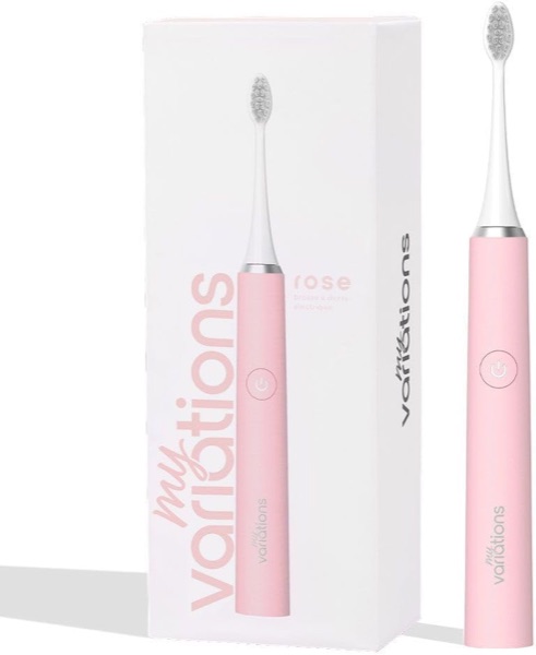 Brosse à dents électrique sonique MyVariations rose et sa boîte