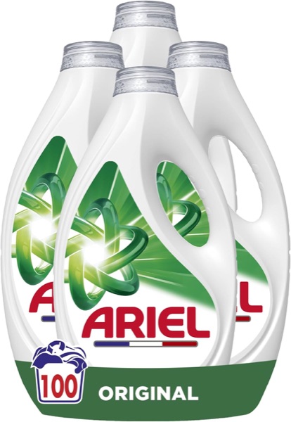 Flacons de lessive liquide Ariel Original, format 100 lavages