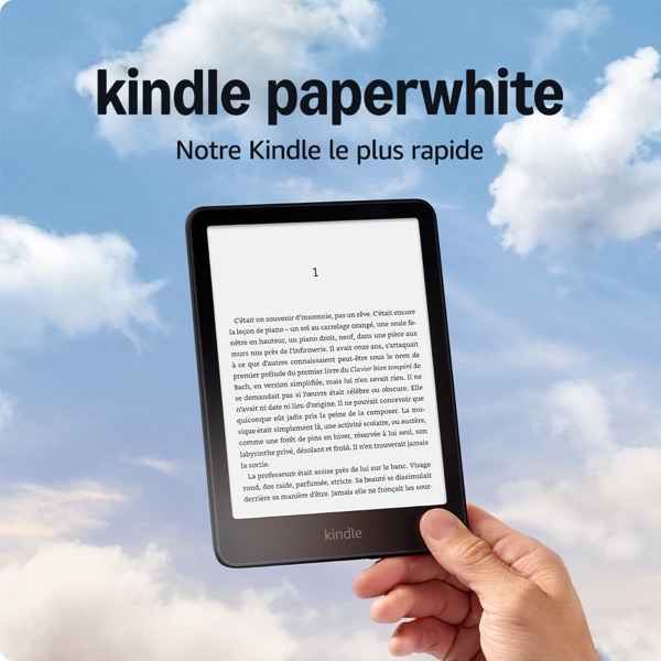 Liseuse Amazon Kindle Paperwhite noire à écran 7 pouces