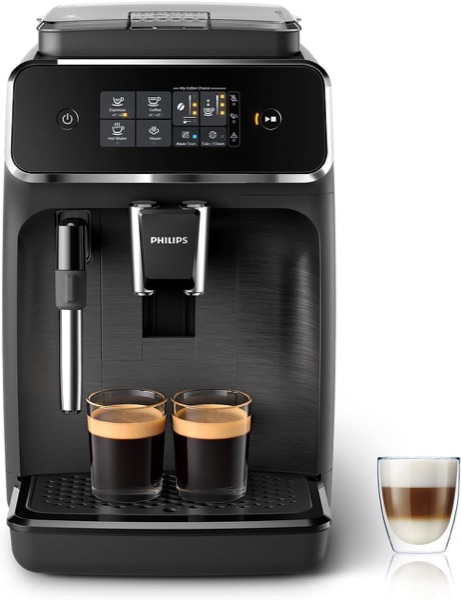 Machine à café à grain Philips Série 2200 noir mat avec mousseur à lait