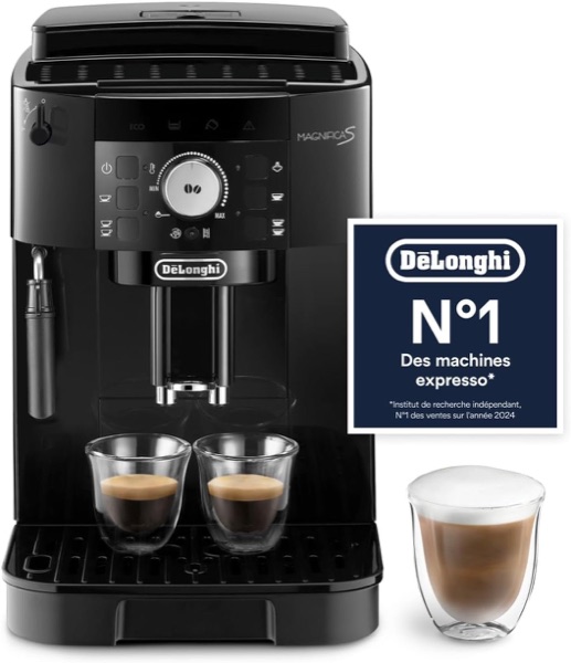 Machine à café à grain De'Longhi Magnifica S noire à boutons