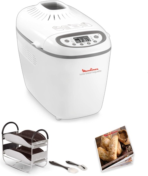 Machine à pain Moulinex Home Bread Baguette blanche avec son écran de commande