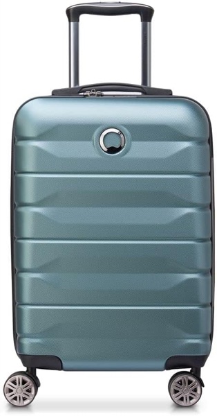 Valise cabine rigide DELSEY Paris Air Armour verte à quatre doubles roues