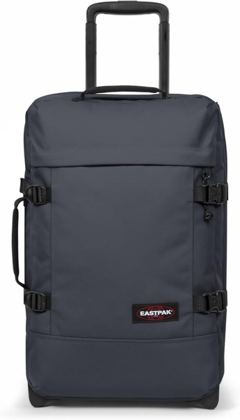 Valise cabine souple Eastpak Tranverz S bleue à deux roues