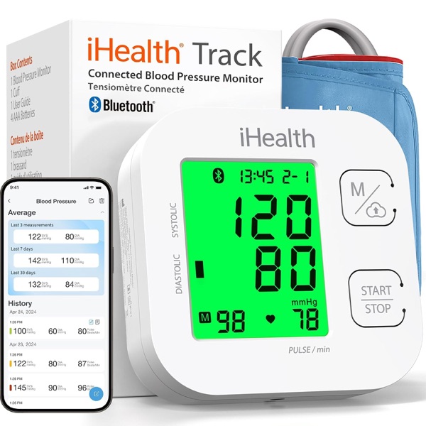 Tensiomètre de bras connecté iHealth Track et son brassard