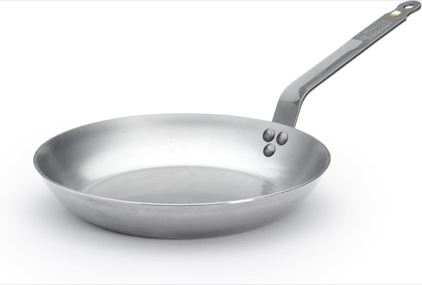Poêle de Buyer Mineral B en tôle d'acier avec queue rivetée